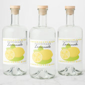 Zuhause Made Lemonade Lemon Frucht Alkoholflaschenetikett (Flaschen)