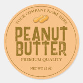 Zuhause Made Peanut Butter Etiketten Aufkleber (Vorderseite)