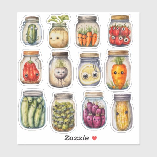 Zuhause Made Pected Vegetables Scrapbooking Niedli Aufkleber (Blatt)
