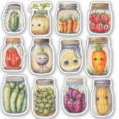 Zuhause Made Pected Vegetables Scrapbooking Niedli Aufkleber (Vorderseite)