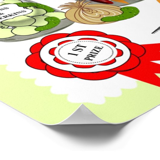 Zuhause Made Pickles Picture Poster (Ecke)