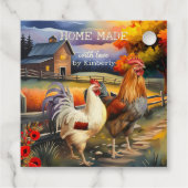 Zuhause Made Rooster Farm Art Geschenkanhänger (Rückseite)