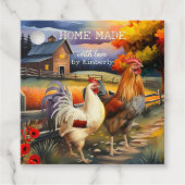 Zuhause Made Rooster Farm Art Geschenkanhänger (Vorderseite)