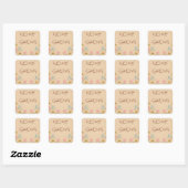Zuhause Made Square Labels Quadratischer Aufkleber (Blatt)