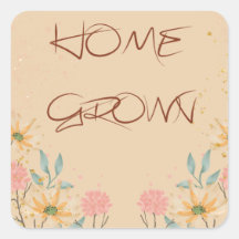 Zuhause Made Square Labels