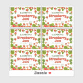 Zuhause Made Strawberry Jam Aufkleber (Blatt)
