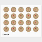 Zuhause Made Strawberry Jam Classic Round Sticker (Blatt)