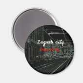 Zuhause-Magnet der Stadt Black Zagreb Magnet (Vorderseite/Rückseite)