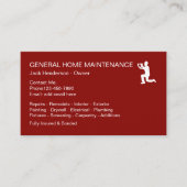 Zuhause Maintenance Handyman-Symbol Visitenkarte (Vorderseite)