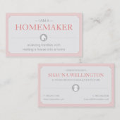 Zuhause Maker Business Cards Visitenkarte (Vorne/Hinten)