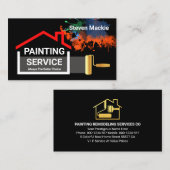 Zuhause-Malerdienste für Pinselstriche Visitenkarte (Vorne/Hinten)