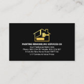 Zuhause-Malerdienste für Pinselstriche Visitenkarte (Rückseite)