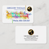 Zuhause-Malerei auf dem Spritzer mit weißer Wand Visitenkarte (Vorne/Hinten)