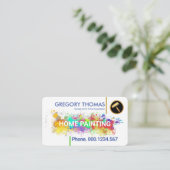 Zuhause-Malerei auf dem Spritzer mit weißer Wand Visitenkarte (Stehend Vorderseite)