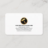 Zuhause-Malerei auf dem Spritzer mit weißer Wand Visitenkarte (Rückseite)