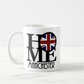 ZUHAUSE Manchester England 11oz Kaffeetasse (Links)