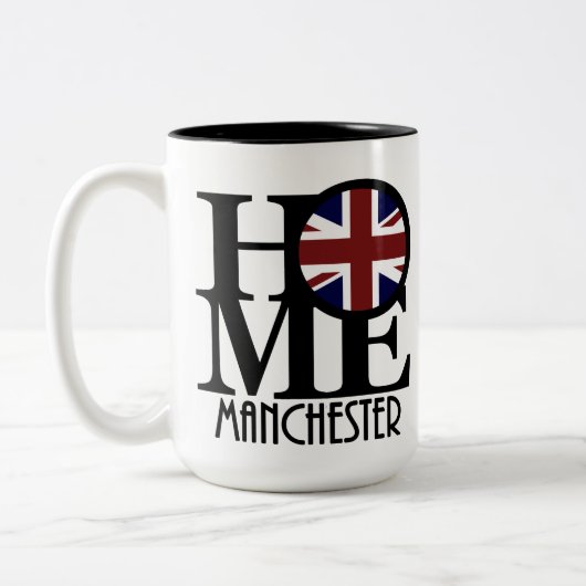 ZUHAUSE Manchester England 15oz Zweifarbige Tasse (Links)