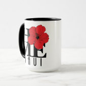 ZUHAUSE Maui Red Hibiskus 15oz Tasse (Vorderseite Links)