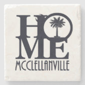 ZUHAUSE McClellanville SC Steinuntersetzer (Vorderseite)
