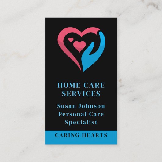 Zuhause Medizinische Pflegeperson Krankenschwester Visitenkarte (Vorderseite)