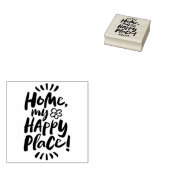 ZUHAUSE mein glücklicher Ort! Gemütlicher Hund - J Gummistempel (Stempel)