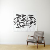 ZUHAUSE mein glücklicher Ort! Modernes Letterdesig Wandteppich (Beispiel (Horizontal))