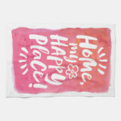 ZUHAUSE mein glücklicher Ort! Motto "Watercolor Pi Geschirrtuch (Horizontal)