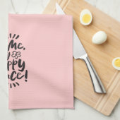 ZUHAUSE mein glücklicher Ort! Paris Chic Black Pin Geschirrtuch (Viertel Falte)