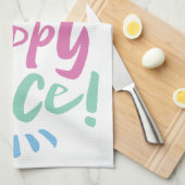 ZUHAUSE mein glücklicher Ort! Unterbringung an Ort Geschirrtuch (Viertel Falte)