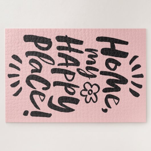 ZUHAUSE mein glücklicher Ort! Unterbringung vor Or Puzzle (Horizontal)