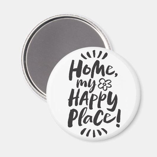 ZUHAUSE mein glücklicher Ort! Unterkunft vor Ort - Magnet (Vorderseite/Rückseite)