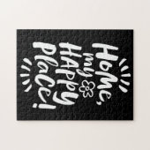 ZUHAUSE mein glücklicher Ort! Unterkunft vor Ort - Puzzle (Horizontal)