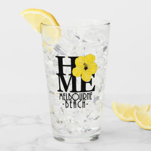 ZUHAUSE Melbourne Beach Florida Gelber Hibiskus Glas