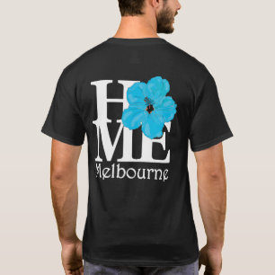 ZUHAUSE Melbourne Blue Hibiskus (Rückseite) T-Shirt