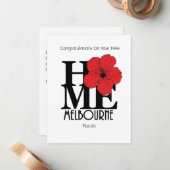 ZUHAUSE Melbourne Florida - Neue Zuhause Mitteilungskarte (Vorderseite/Rückseite Beispiel)