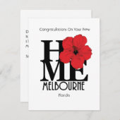 ZUHAUSE Melbourne Florida - Neue Zuhause Mitteilungskarte (Vorne/Hinten)