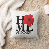 ZUHAUSE Melbourne Florida (roter Hibiskus) Kissen (Decke)