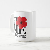 ZUHAUSE Melbourne-Rot-Hibiskus Kaffeetasse (Vorderseite Links)