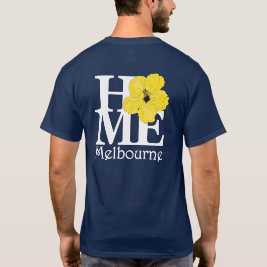 ZUHAUSE Melbourne Yellow Hibisken (Back Print) T-Shirt (Rückseite)