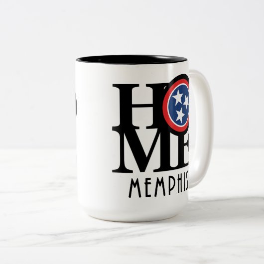 ZUHAUSE Memphis Tennessee 15oz Zweifarbige Tasse (VorderseiteRechts)