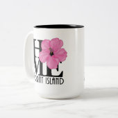 ZUHAUSE Merritt Island 15oz rosa Hibiskus Zweifarbige Tasse (Vorderseite Links)
