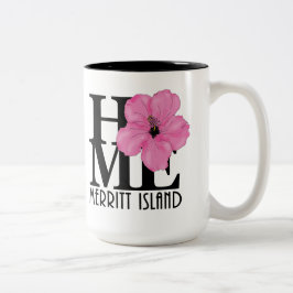 ZUHAUSE Merritt Island 15oz rosa Hibiskus Zweifarbige Tasse
