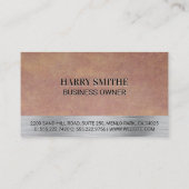 Zuhause | Metallische Textur Visitenkarte (Rückseite)