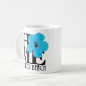 ZUHAUSE Mexico Beach Florida Blue Hibiskus 11oz Kaffeetasse (Vorderseite Links)