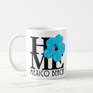 ZUHAUSE Mexico Beach Florida Blue Hibiskus 11oz Kaffeetasse