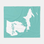 Zuhause-Michigan-Gewohnheits-Farbe Fleecedecke (Vorderseite (Horizontal))