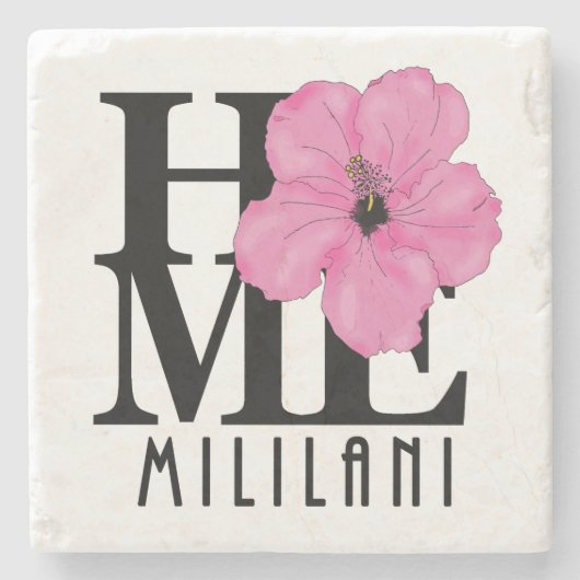 ZUHAUSE Mililani Pink Steinuntersetzer (Vorderseite)