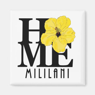 ZUHAUSE Mililani Yellow Hibiskus Magnet