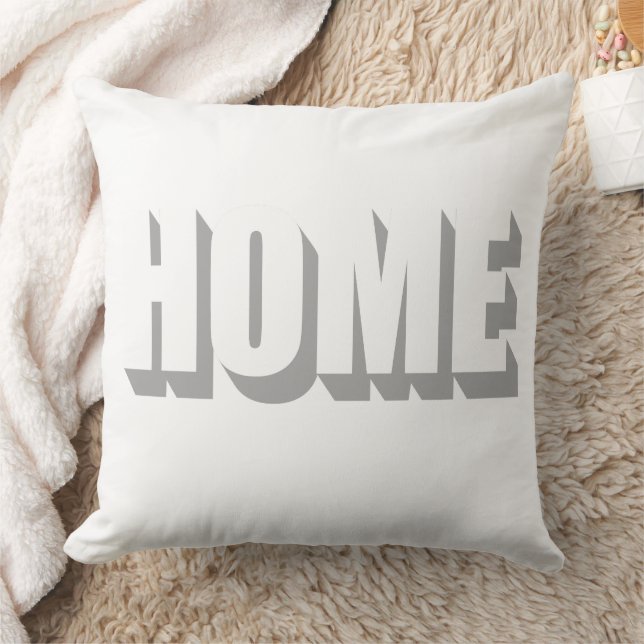 Zuhause minimalistisch, modern, weiß grau neutral kissen (Decke)