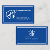Zuhause "Minimalistisch White Frame Handyman Tools Visitenkarte (Vorne/Hinten)